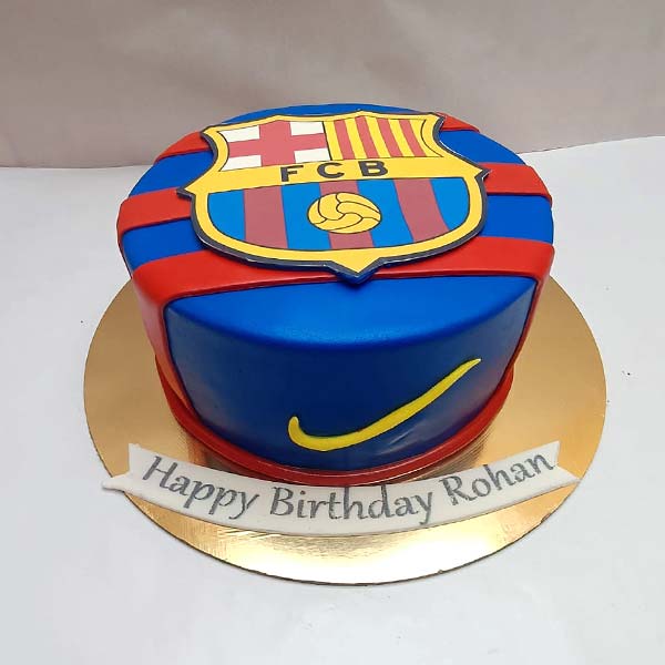 FC Barcelona Football Theme Cake