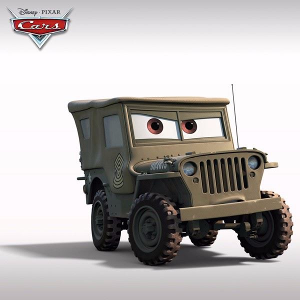 Cars Sarge Photo Cake