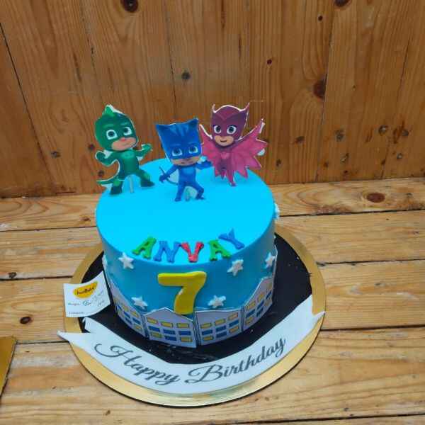 Catboy Blue Frosted Cake