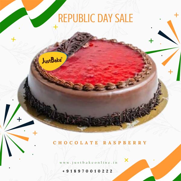 Chocolate Raspberry Republic Day Cake