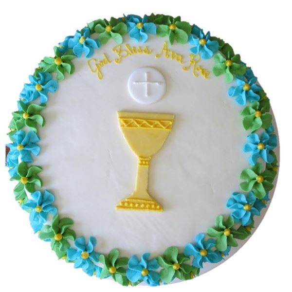 Communion Cake 03 1Kg Cream Fondant