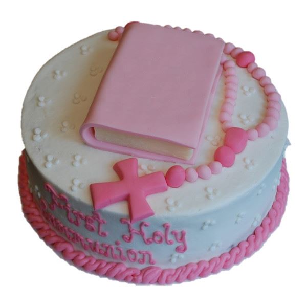 Communion Cake-08 2Kg Cream Fondant