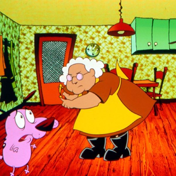 Courage Dog Photo Cake