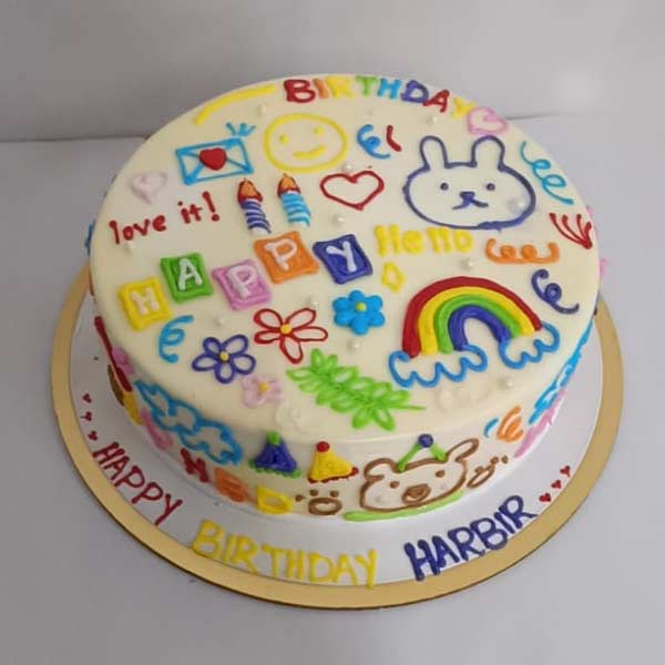 Doodle Birthday Cake