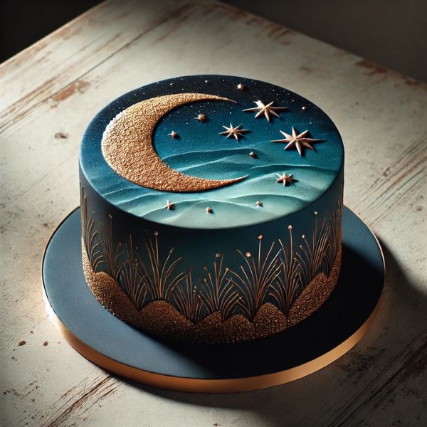 Eid Special Moon and Stars Cake