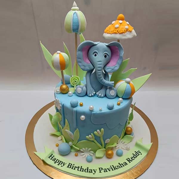 Elephant Theme Cake
