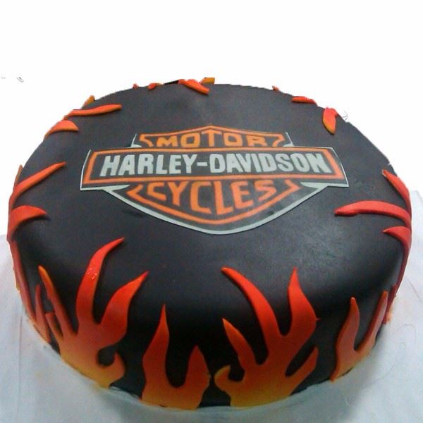 Harley Davidson Theme Fondant Cake
