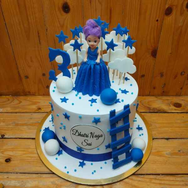 Heavenly Blue Angel Cake