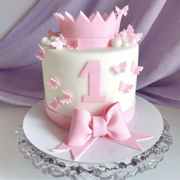 1st birthday Rose cake