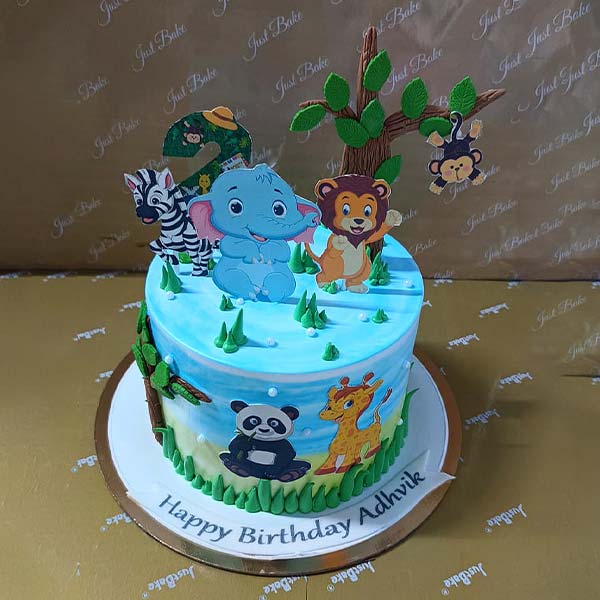 Jungle Paradise Theme Cake