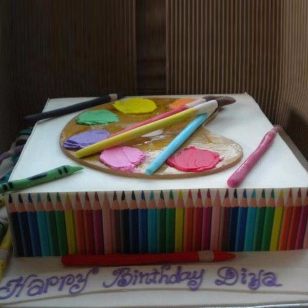 Lets colour Cream Fondant Cake