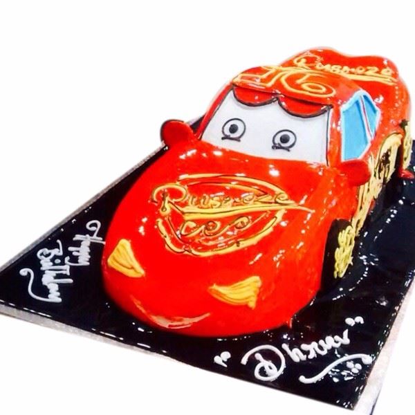 Lightning Mc Queen Icing 3D Cake