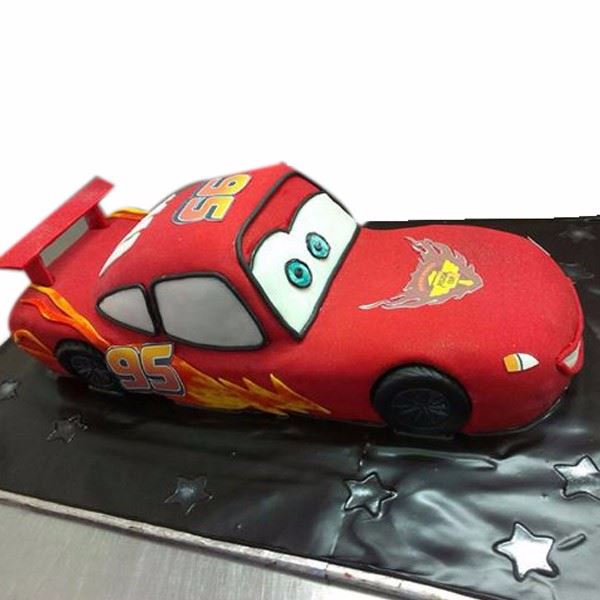 Lightning McQueen Fondant 3D Cake