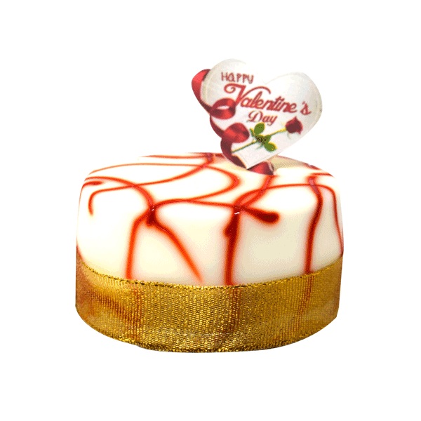 Red and White Heart  Cake