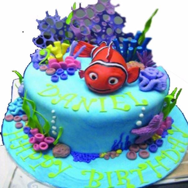 Nemo in Ocean Cream Fondant Cake