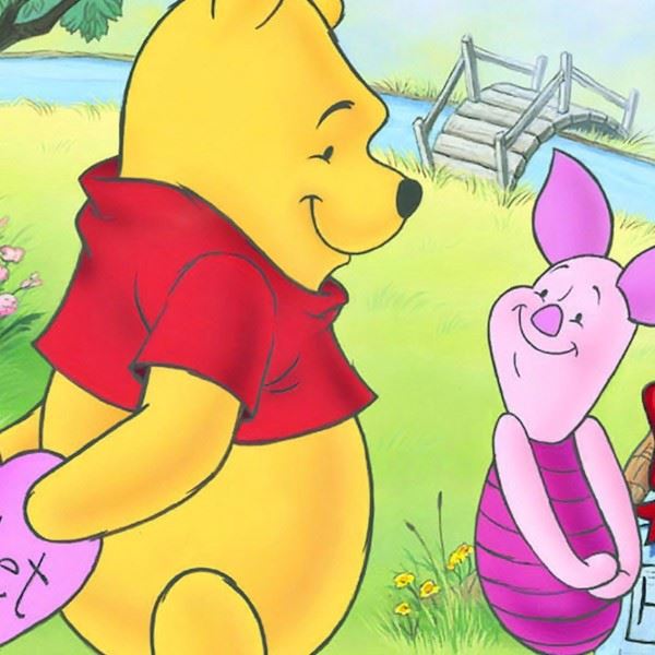 P Winnie The Pooh1 Photo Cake