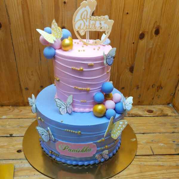 Pastel Butterfly Celebration Cake