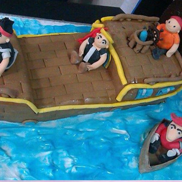 Pirate Ship Fondant Cake