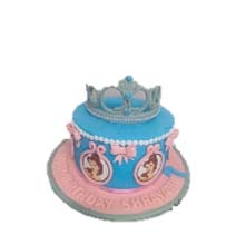 Princess Special Fondant Cake With Crown 2.5kg