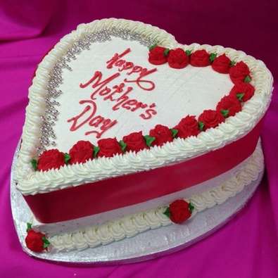 Ruby Heart Mothers Day Cake
