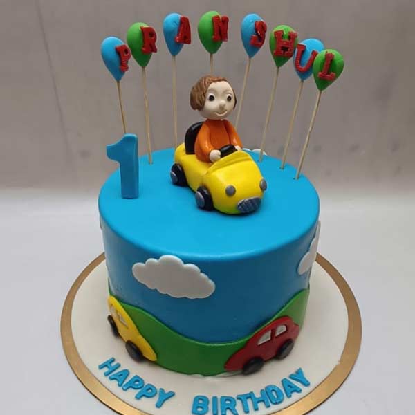 Shine In Car Theme Cake