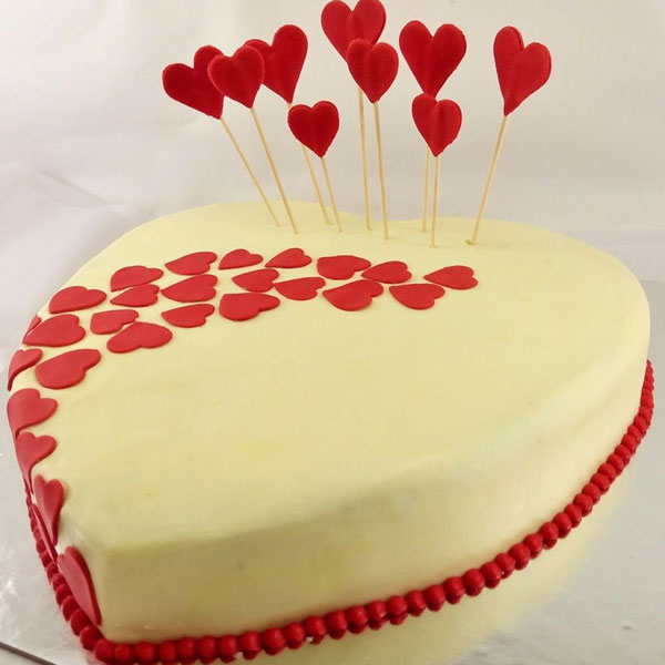 Sprinkled Valentines Love Cake