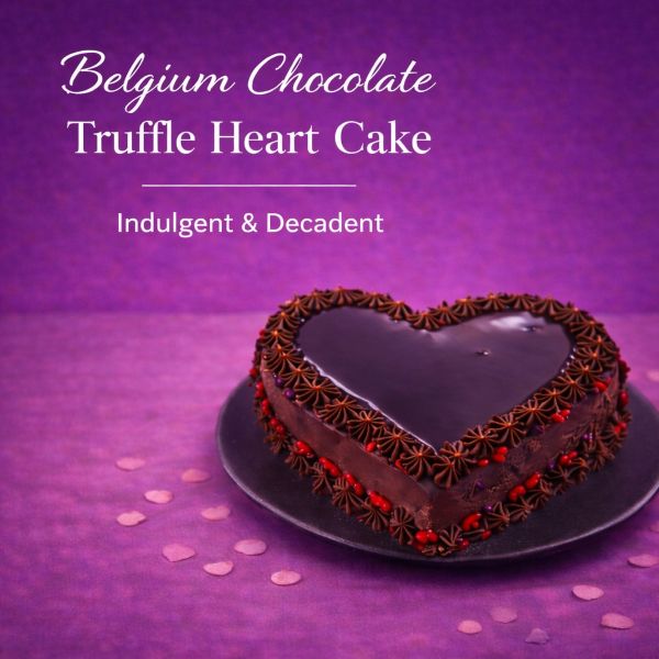 Valentine Cake Heart Belgium Truffle