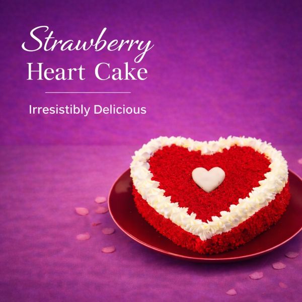 Valentine Cake Heart Strawberry