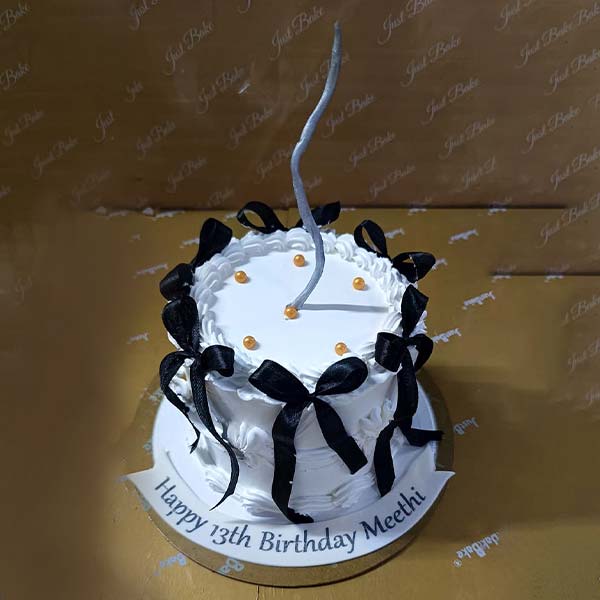 Vintage Bow Birthday Cake