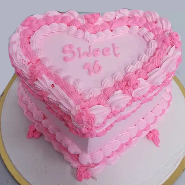 Vintage Heart shape Cake