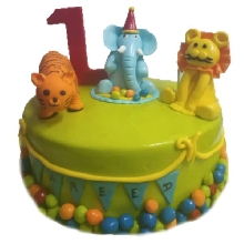 1st Birthday Theme Cake 05 AK35