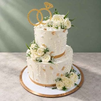 2 Tier Wedding Cake