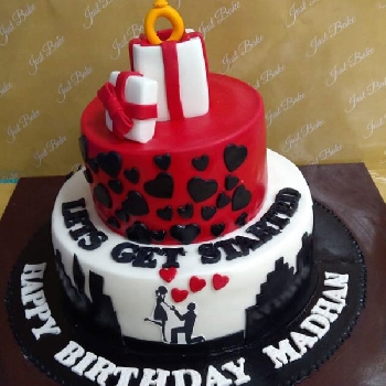 Ring Exchange Theme cake