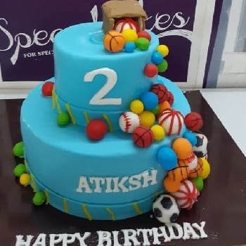 Ball Theme Birthday Cake
