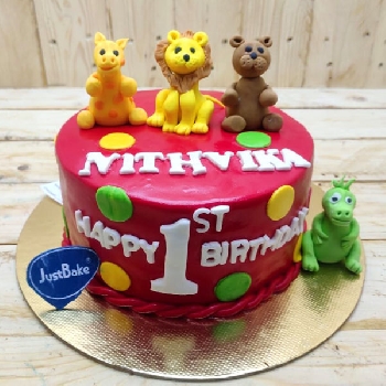 Animated Velvet Theme cake