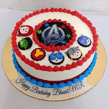 Avengers Theme Cake 01