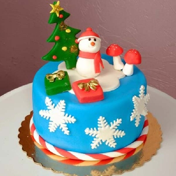 Snowman Christmas Cake