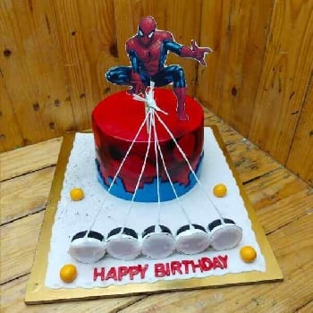 Spider Man Web Slinger Cake