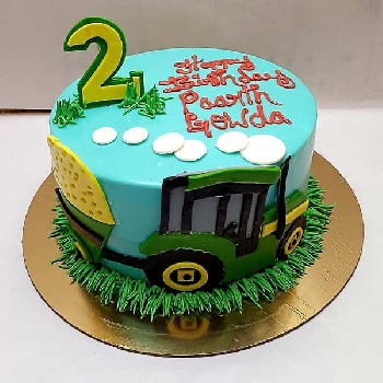 Tractor Theme Birthday cake 