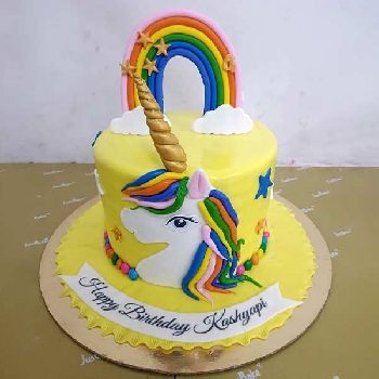 Unicorn Theme Cake For Girls