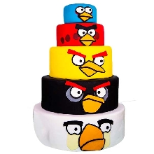 Angry Bird Theme Cake 02 multitier 
