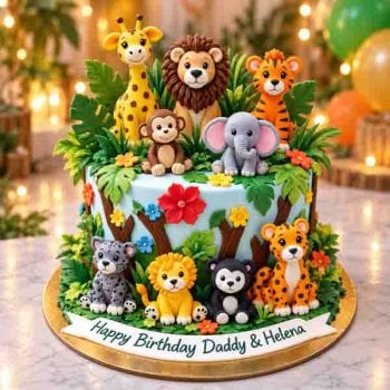 Animal Kingdom Theme Cake