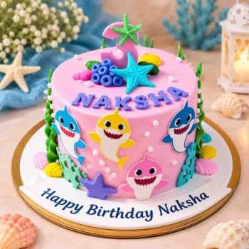 Baby Shark Fondant Cake