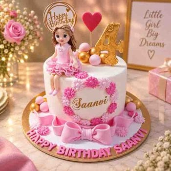 Barbie Doll Birthday Cake 01