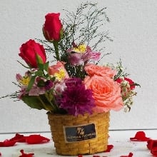 Basket of Love With Flowers