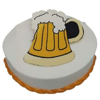 Beer Mug Cutout Cake