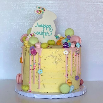 Bunny Bliss Easter Drip Cake