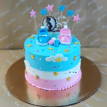 Baby Shower Gender Reveal Cake