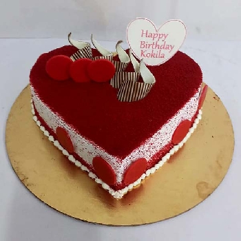 Red Velvet Heart Shape Cake