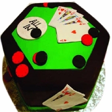 Casino Cream Fondant Cake